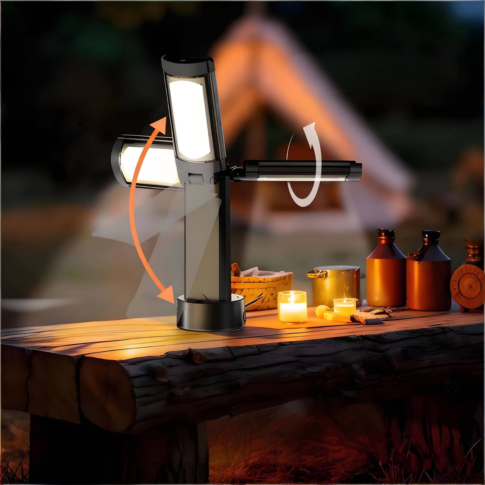 โคมไฟเต็นท์แบบยืดหดได้ ปรับควา - Outdoor Camping Lamp บทวิจารณ์และราคา