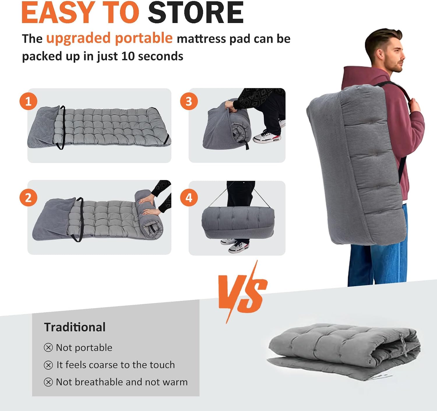 เตียงนอนสำหรับผู้ใหญ่พร้อมเบาะ - Outdoor Camping Cot บทวิจารณ์และราคา