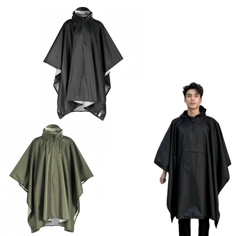 เสื้อกันฝน เสื้อกันฝนสำหรับเดิ - Camping Rain Poncho บทวิจารณ์และราคา