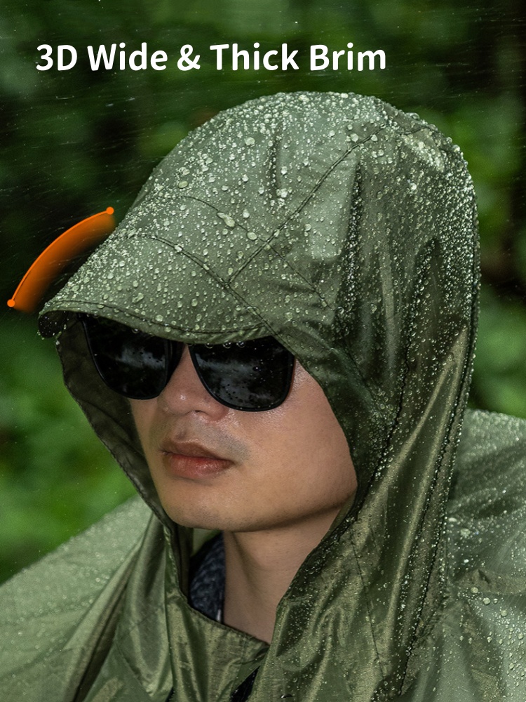 เสื้อกันฝนสำหรับเดินป่าและตั้ง - Camping Rain Poncho บทวิจารณ์และราคา