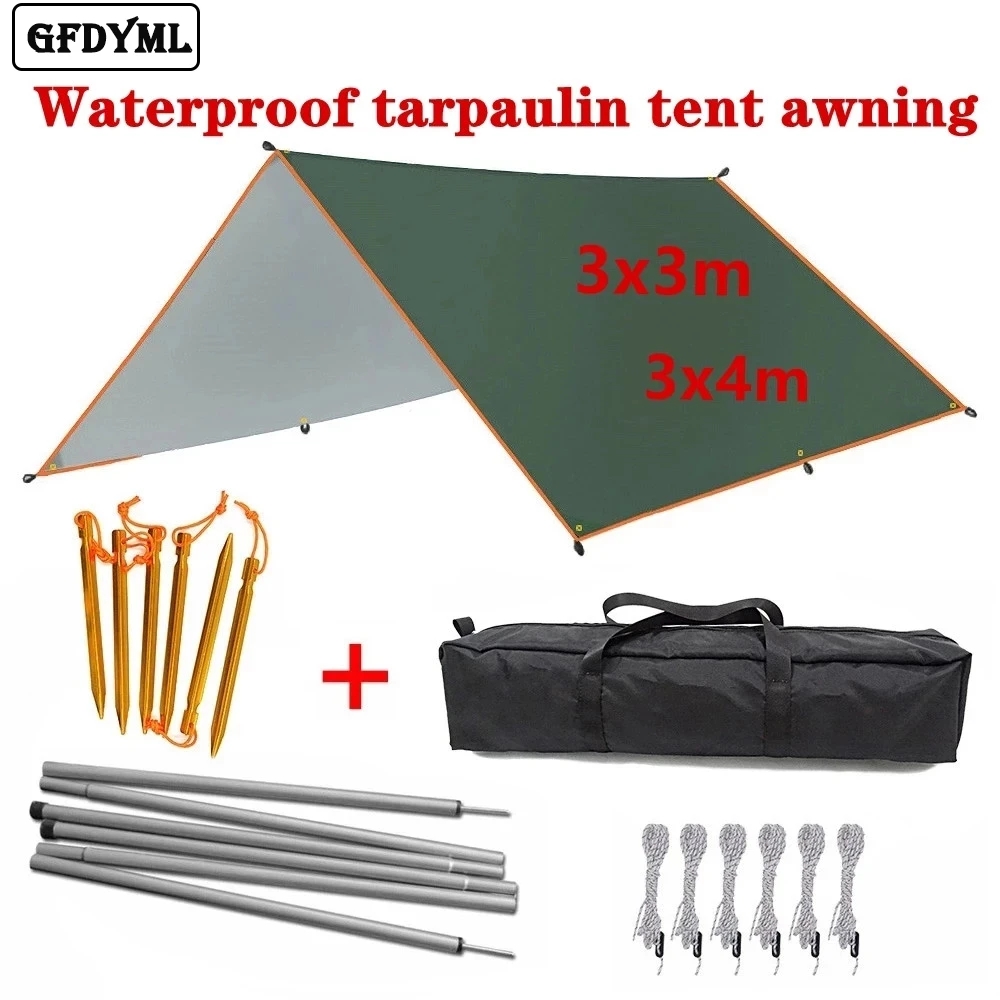 ที่บังแดด4X3ม. 3x3ม. เต็นท์ผ้า - Outdoor Camping Automatic Quick Opening Tent บทวิจารณ์และราคา