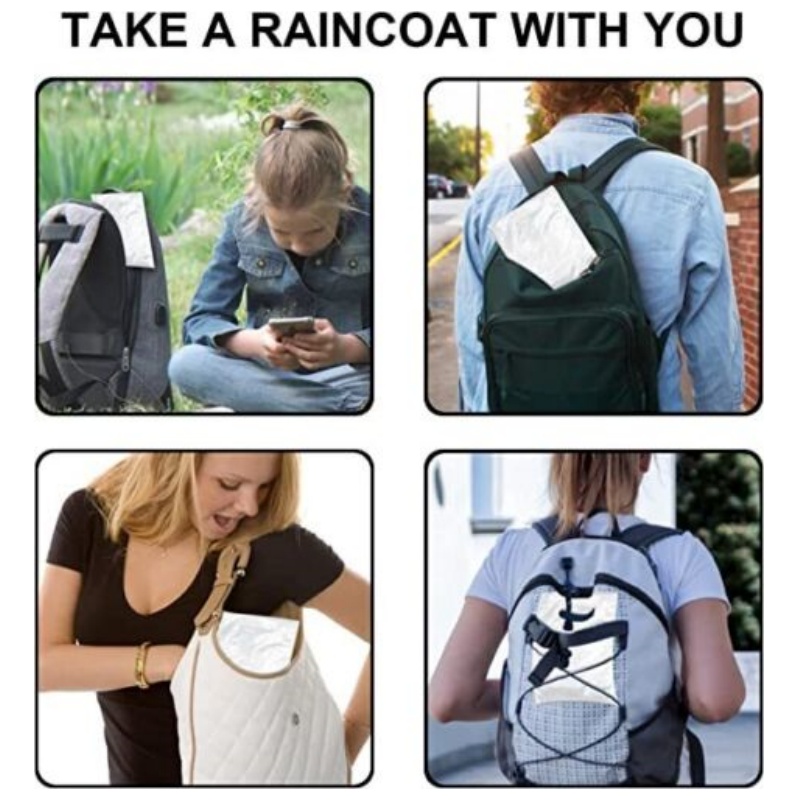 12ชิ้นเสื้อกันฝนกันน้ำแบบใช้แล - Camping Rain Poncho บทวิจารณ์และราคา