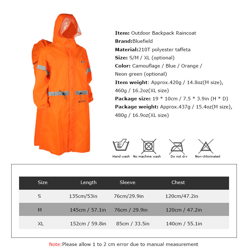 กระเป๋าเป้สะพายหลังแบบสะท้อนแส - Camping Rain Poncho บทวิจารณ์และราคา