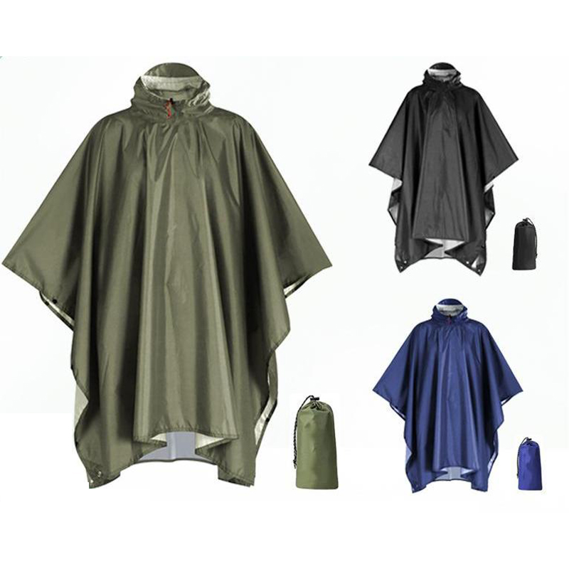 เสื้อกันฝนอเนกประสงค์สำหรับผู้ - Camping Rain Poncho บทวิจารณ์และราคา