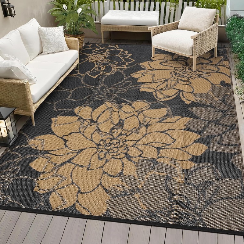 พรมกลางแจ้งขนาด 8x10 ฟุต กันน้ - Outdoor Camping Rugs 8X10 บทวิจารณ์และราคา