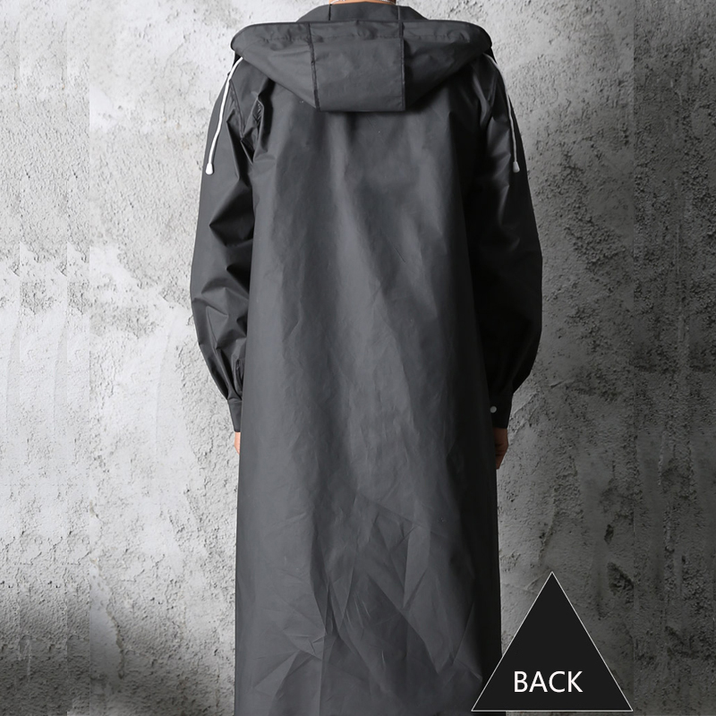 สีดําแฟชั่นผู้ใหญ่กันน้ํายาวเส - Camping Rain Poncho บทวิจารณ์และราคา