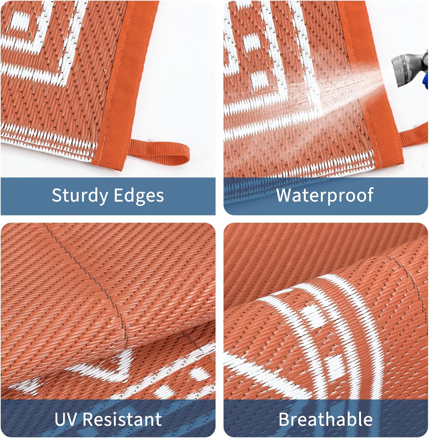 พรมพลาสติกกันน้ำแบบสองด้านขนาด - Outdoor Camping Rugs 8X10 บทวิจารณ์และราคา