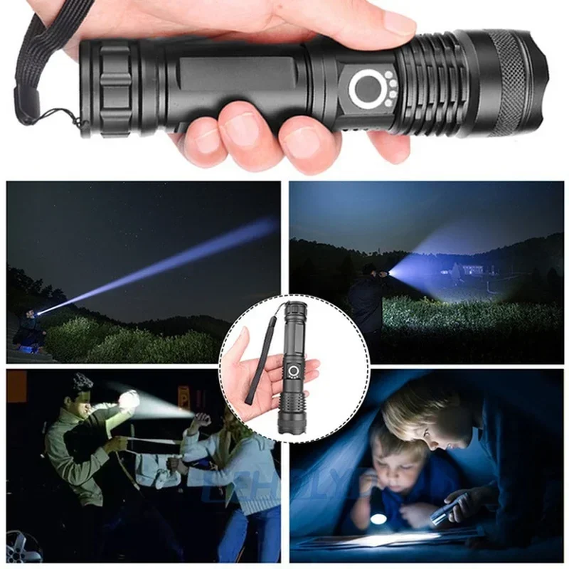 ไฟฉาย LED กำลังสูง XHP70 USB-C - Outdoor Camping Lamp บทวิจารณ์และราคา