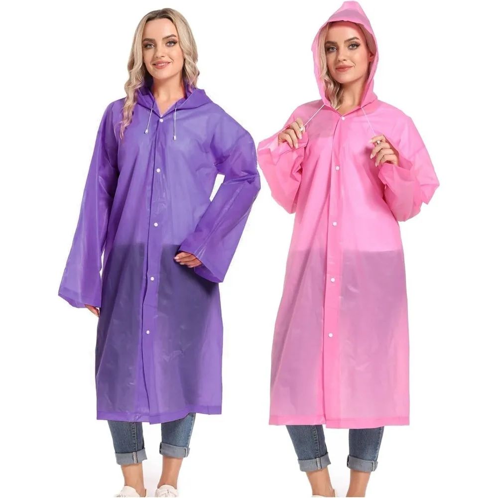  1/2 ชิ้นเสื้อกันฝนแบบใช้ซ้ำไ - Camping Rain Poncho บทวิจารณ์และราคา