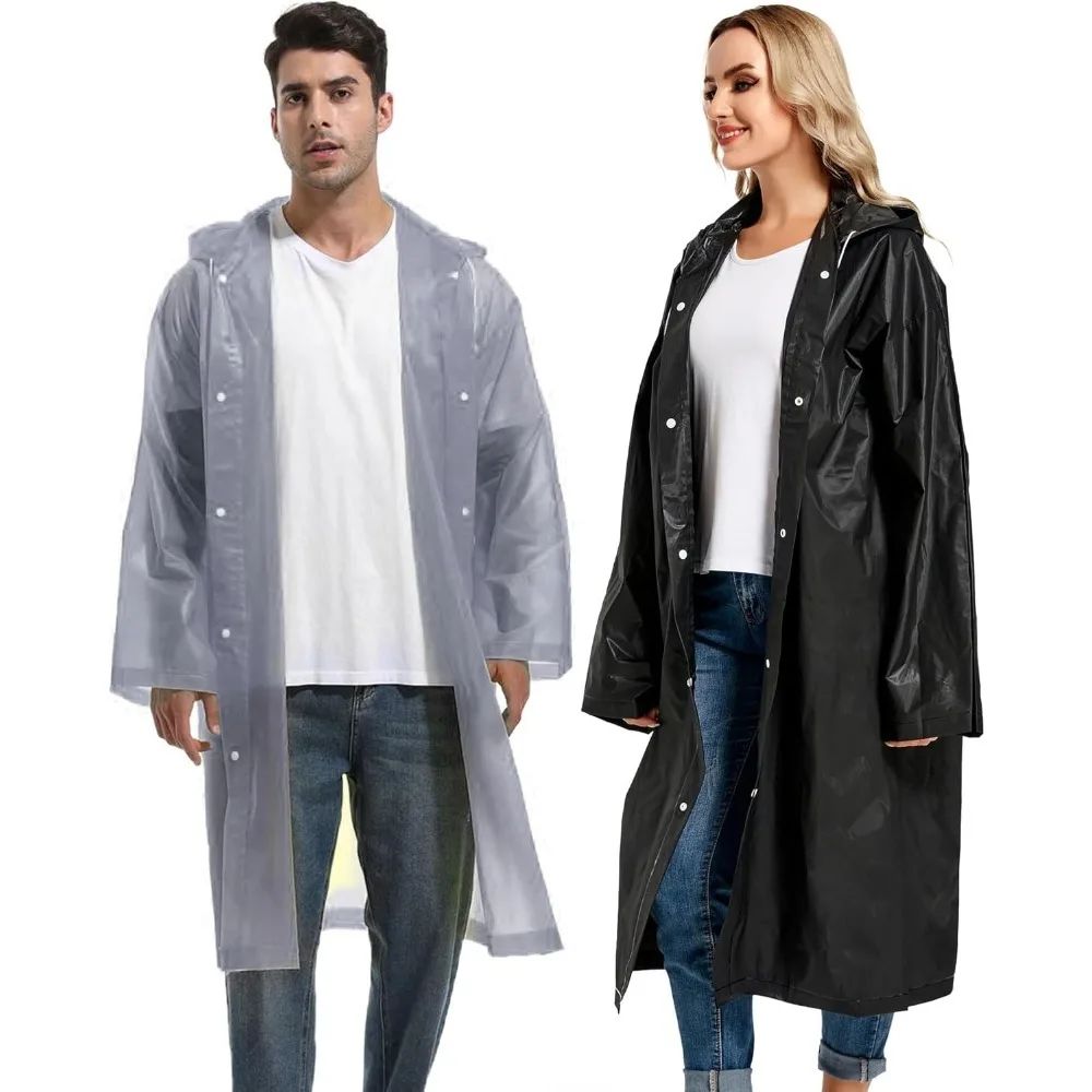  1/2 ชิ้นเสื้อกันฝนแบบใช้ซ้ำไ - Camping Rain Poncho บทวิจารณ์และราคา